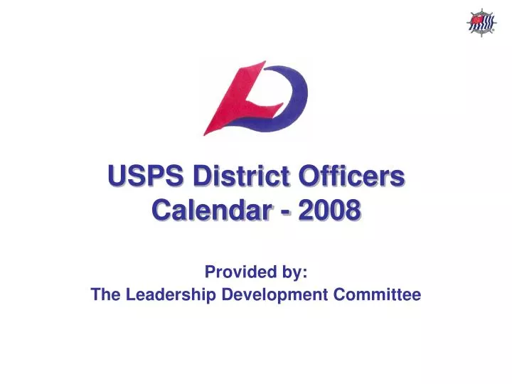 usps district officers calendar 2008