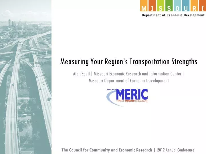 measuring your region s transportation strengths