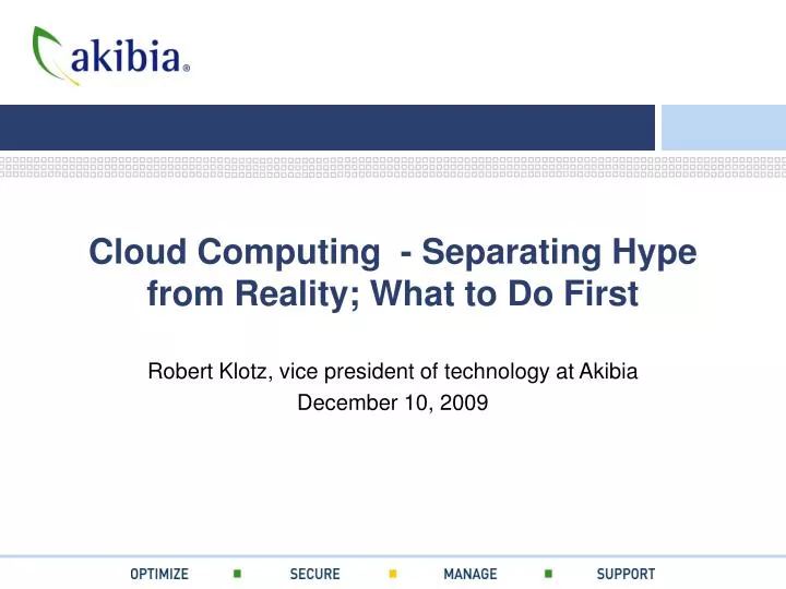 cloud computing separating hype from reality what to do first