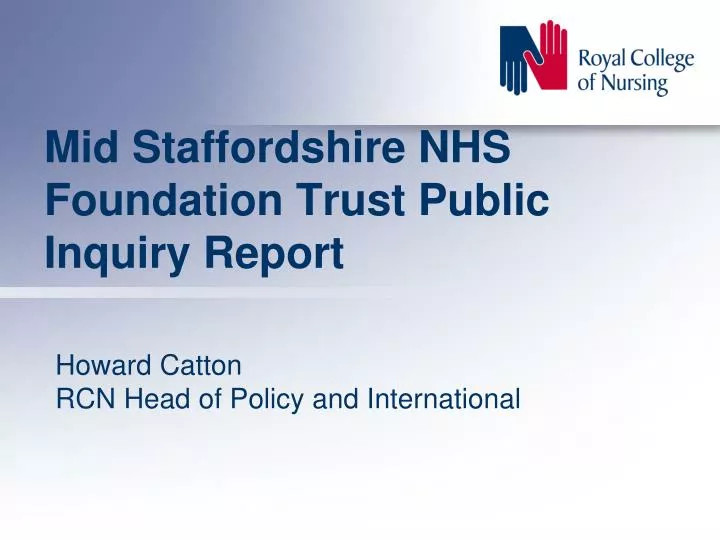 mid staffordshire nhs foundation trust public inquiry report