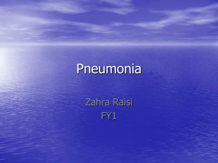 pneumonia