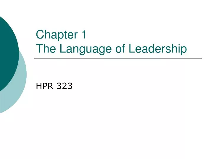 chapter 1 the language of leadership