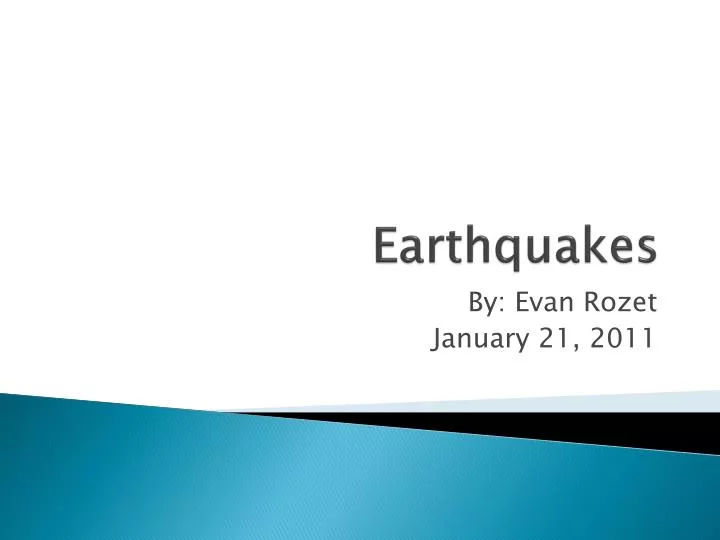 earthquakes