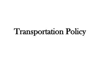transportation policy