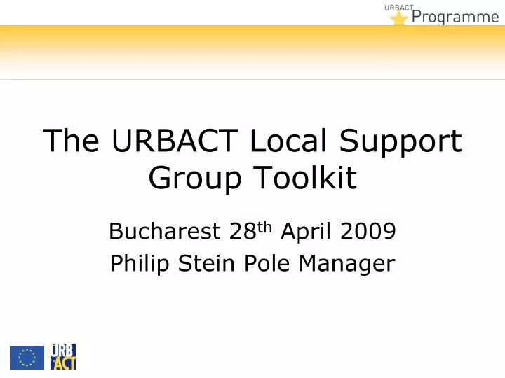the urbact local support group toolkit