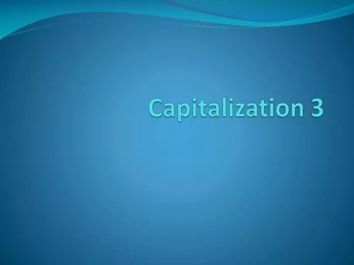 capitalization 3