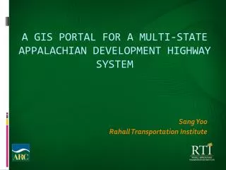 A GIS Portal for a Multi-State Appalachian Development Highway System