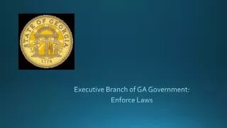 Executive Branch of GA Government: Enforce Laws