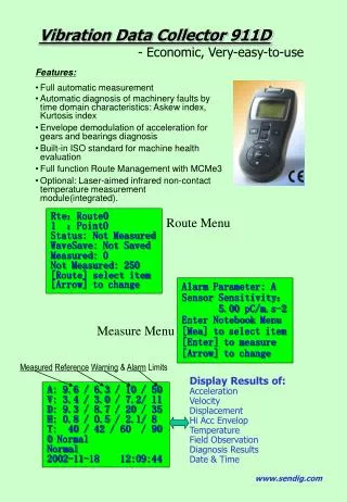 Vibration Data Collector 911D - Economic, Very-easy-to-use