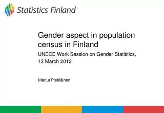 Gender aspect in population census in Finland