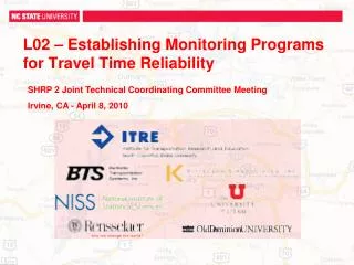 L02 – Establishing Monitoring Programs for Travel Time Reliability