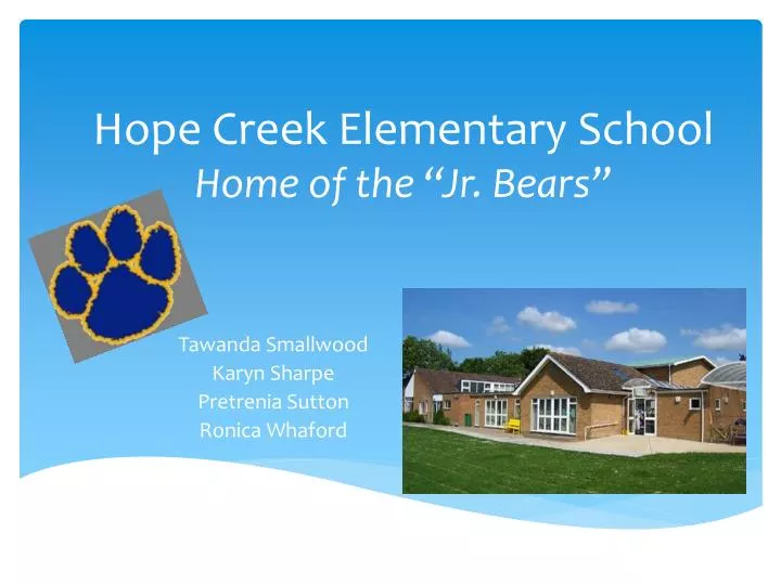 hope creek elementary school home of the jr bears