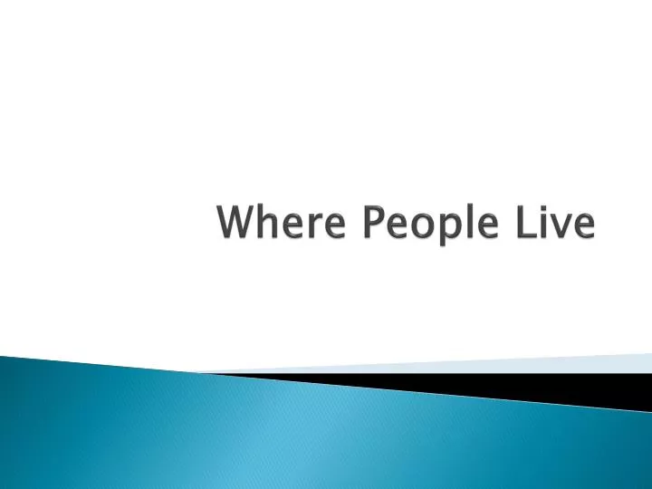 where people live
