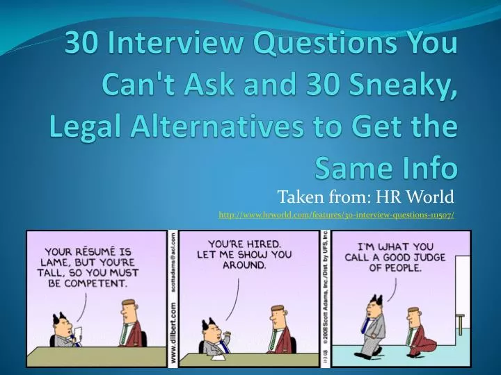 30 interview questions you can t ask and 30 sneaky legal alternatives to get the same info