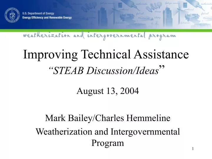 improving technical assistance steab discussion ideas