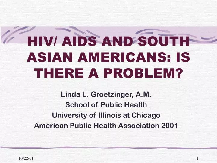 hiv aids and south asian americans is there a problem