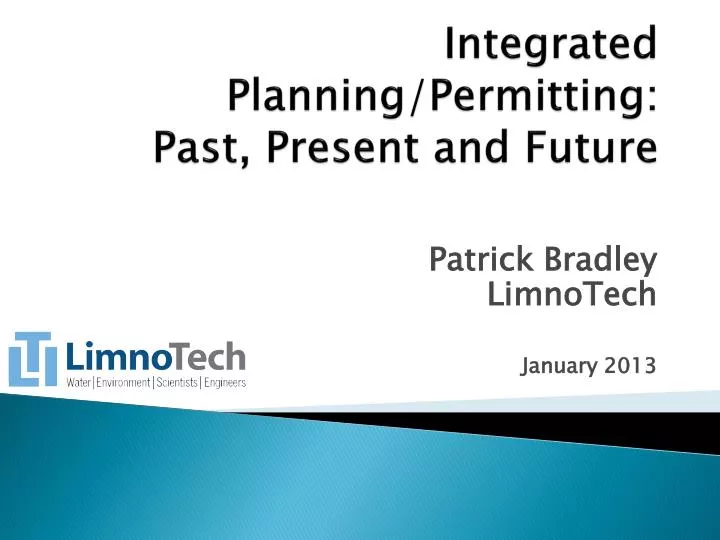 integrated planning permitting past present and future