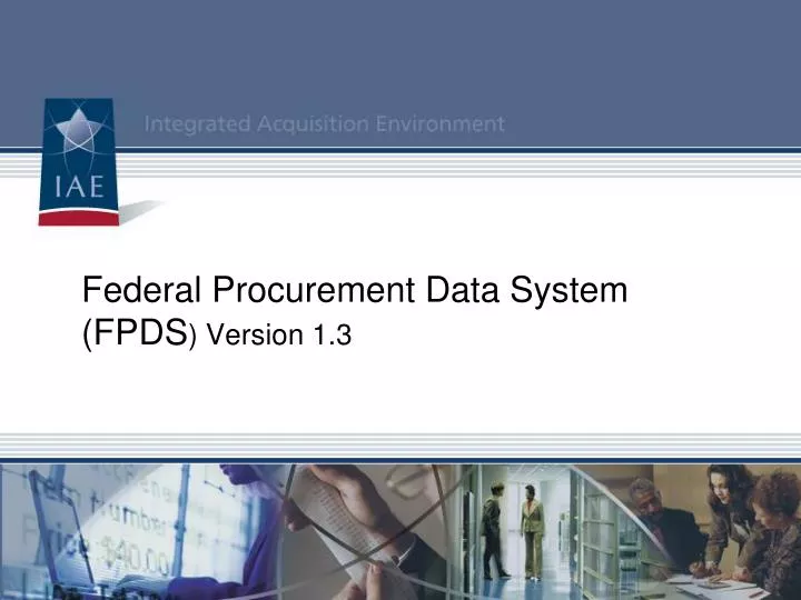 federal procurement data system fpds version 1 3