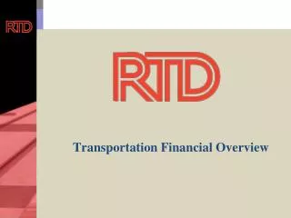 transportation financial overview