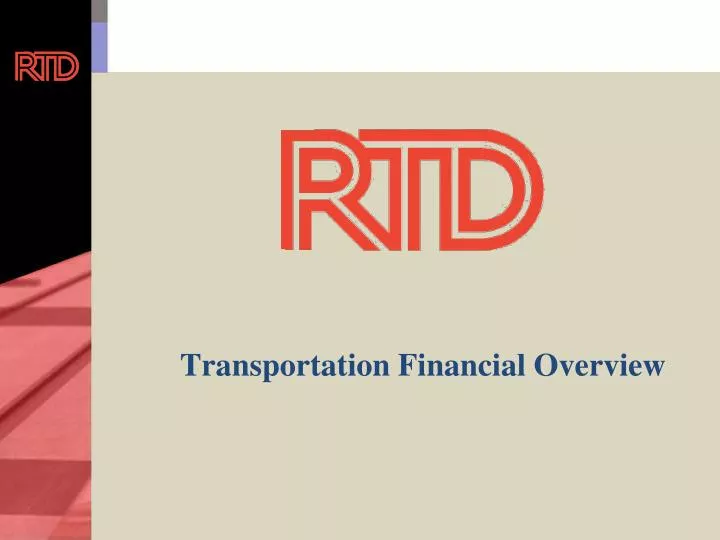 transportation financial overview
