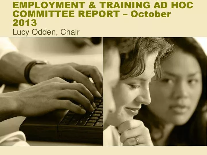 employment training ad hoc committee report october 2013