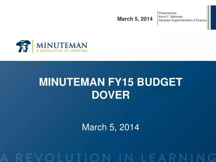 minuteman fy15 budget dover