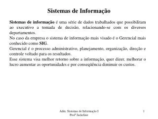 sistemas de informa o
