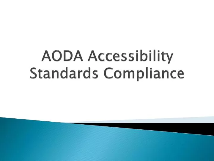aoda accessibility standards compliance