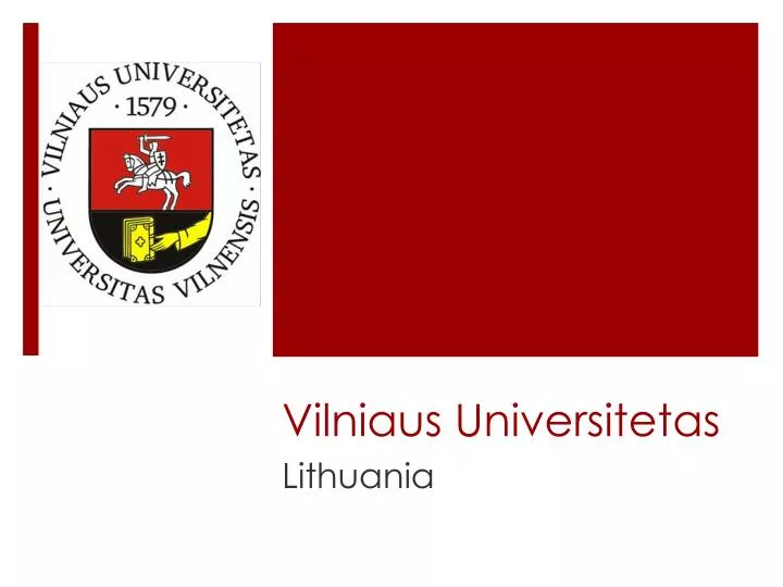 vilniaus universitetas