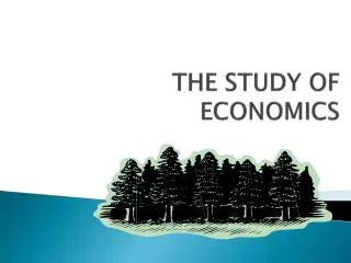 THE STUDY OF ECONOMICS