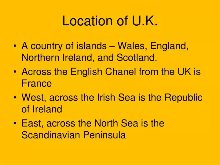 location of u k