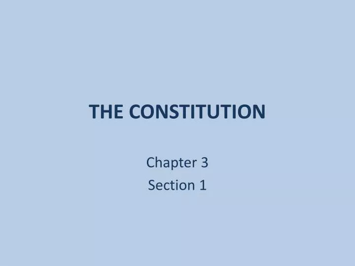 the constitution