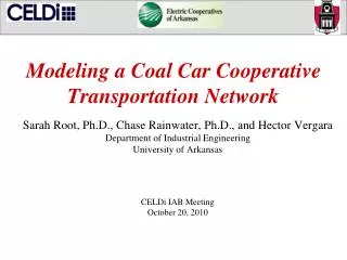 Modeling a Coal Car Cooperative Transportation Network