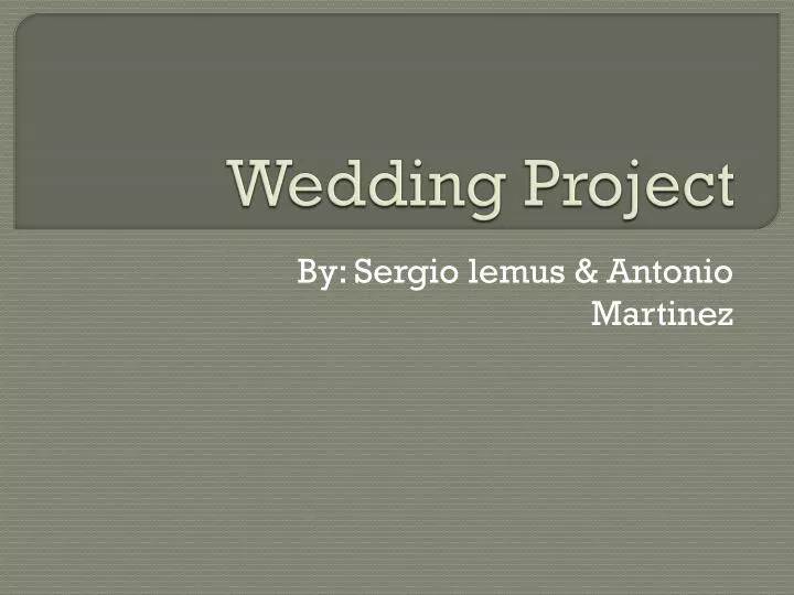 wedding project