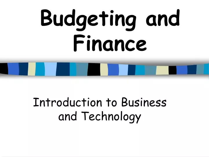 budgeting and finance