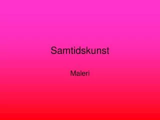 samtidskunst