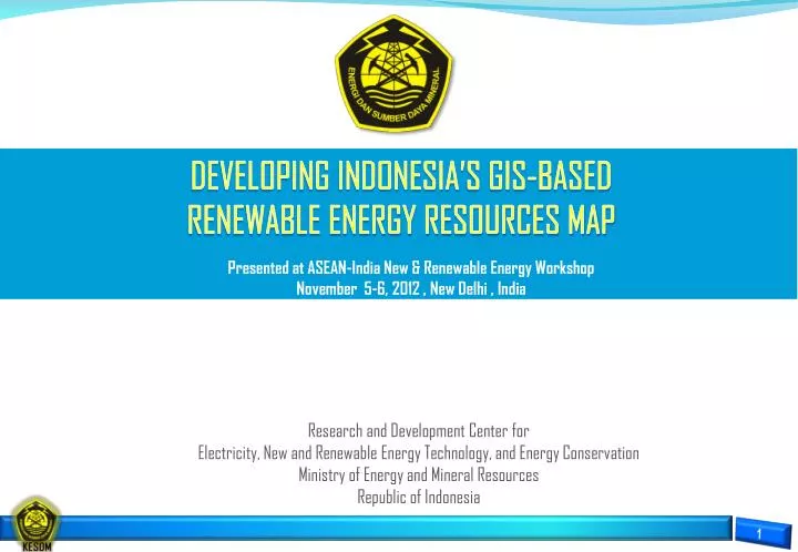 developing indonesia s gis based renewable energy resources map