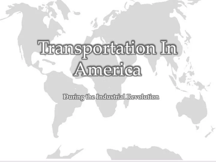 transportation in america