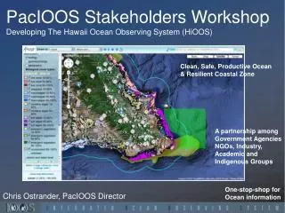 PacIOOS Stakeholders Workshop Developing The Hawaii Ocean Observing System (HiOOS)