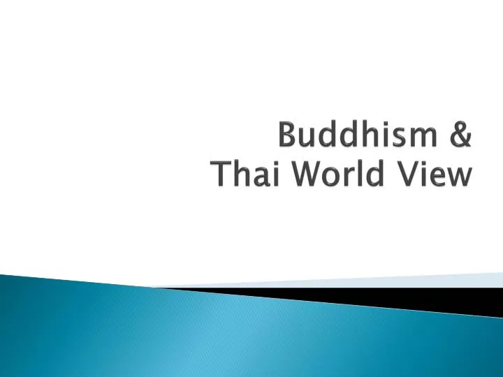 buddhism thai world view