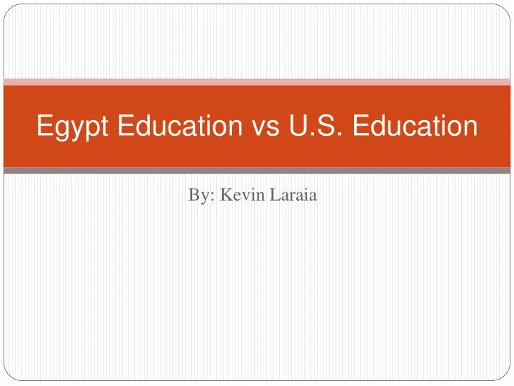 egypt education vs u s education