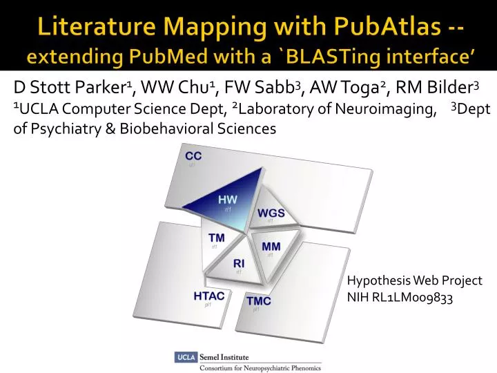 literature mapping with pubatlas extending pubmed with a blasting interface