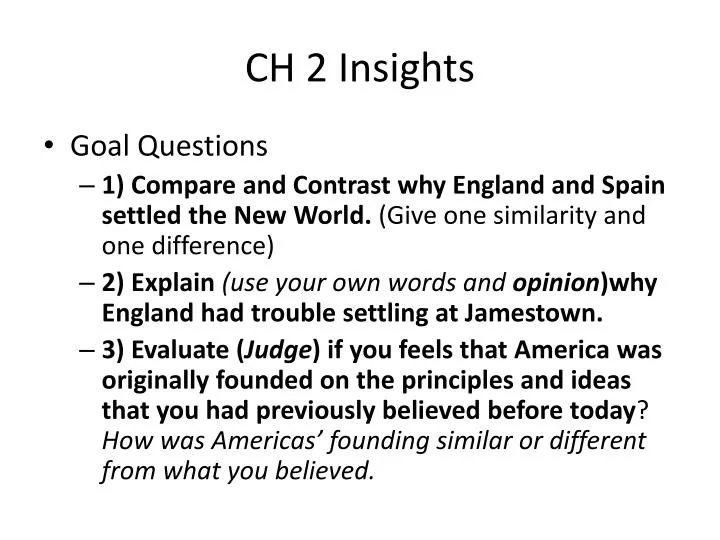 ch 2 insights