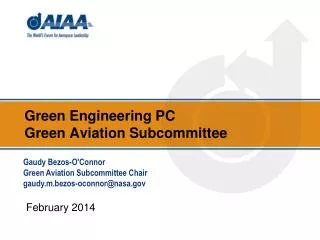 Green Engineering PC Green Aviation Subcommittee