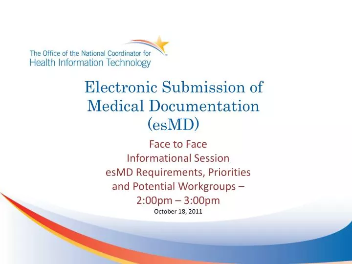 electronic submission of medical documentation esmd