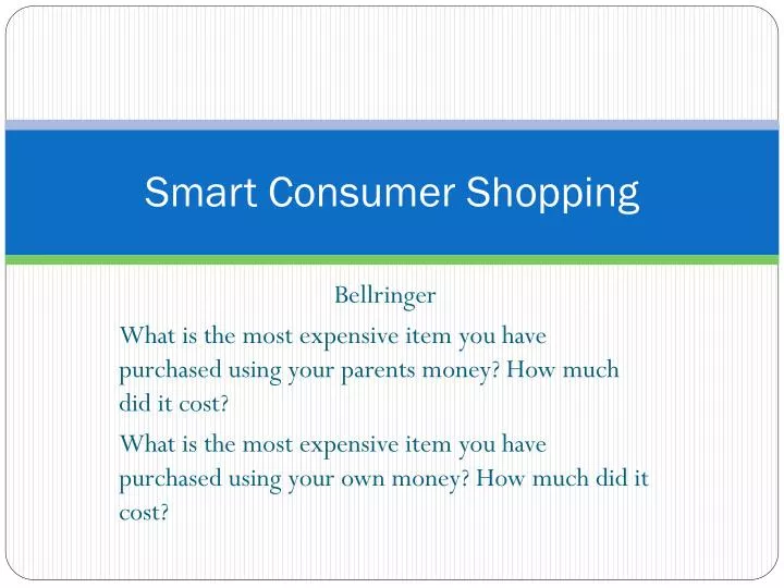 smart consumer shopping