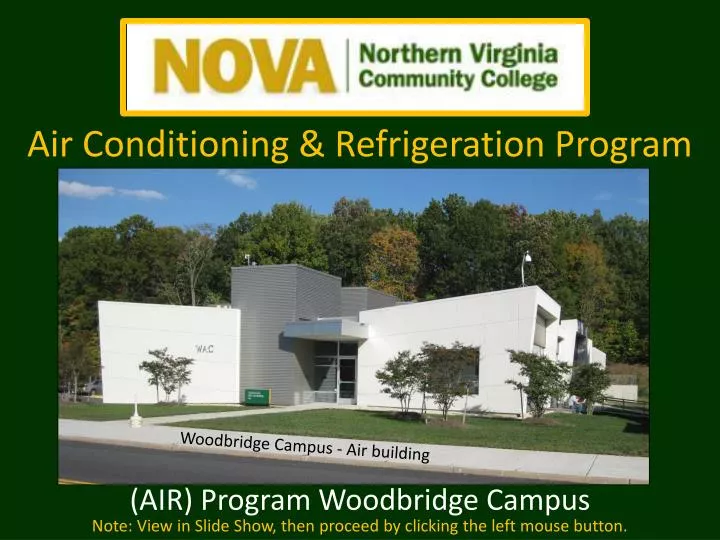 air conditioning refrigeration program