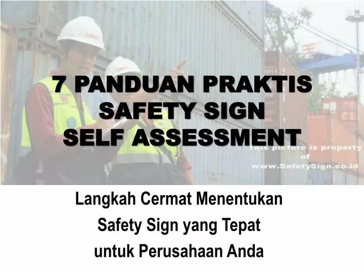 7 panduan praktis safety sign self assessment