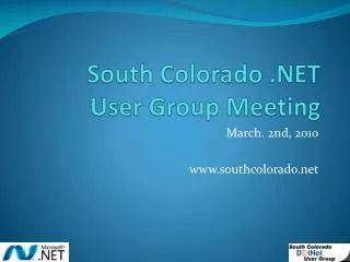 South Colorado .NET User Group Meeting