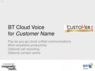BT Cloud Voice for Customer Name